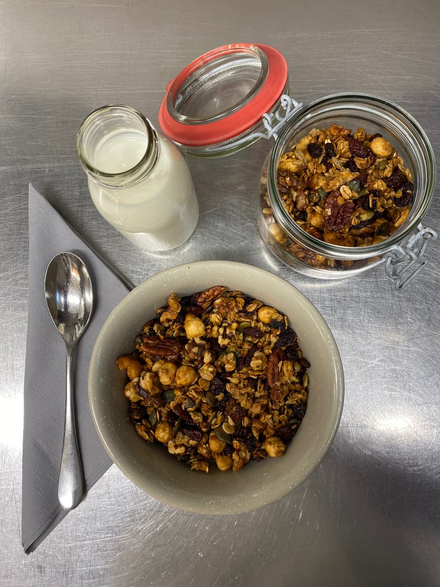 Homemade granola for our breakfast buffet.  #visitcotswolds #cotswoldliving #pubwithgreatfood #cotswold #cotswoldspub #northcotswolds #cotswoldpublunch #comfortfood #pubfood #weekend #britishcountryside #weekendgetaway #thecotswolds #countryescape #pubsofinstagram #localproduce