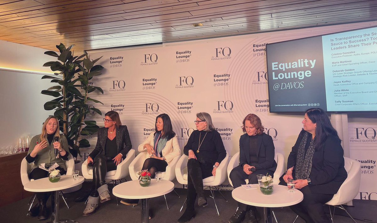 Such a fantastic conversation on transparency that I had the opportunity to moderate today at the @femalequotient #EqualityLounge!