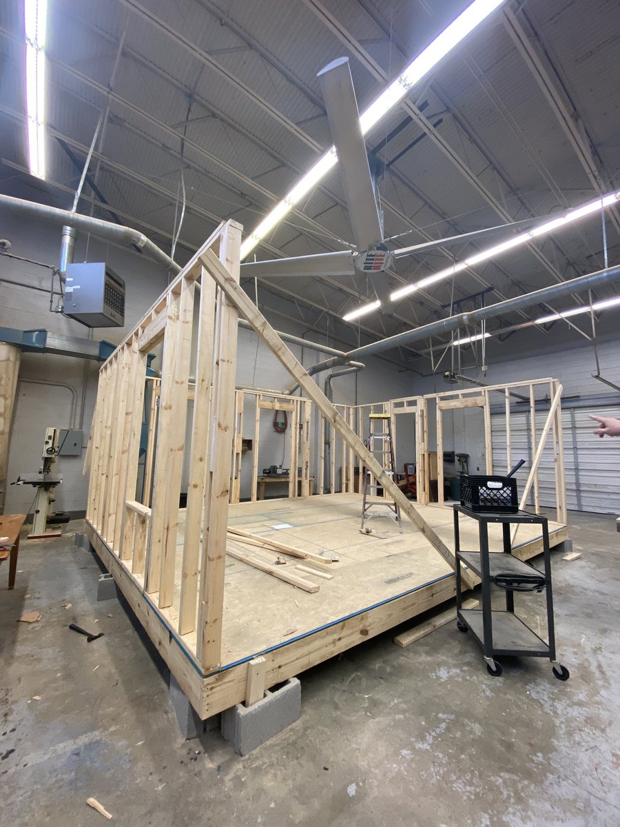 Coach Dawson’s construction class has been learning how to frame a house. They have made great progress since the beginning of the year. Can’t wait to see the final product! Hands-on learning at its best.  <a href="/DCcougarnation/">Dickson County High School</a> <a href="/raylecomte/">Ray Lecomte</a>