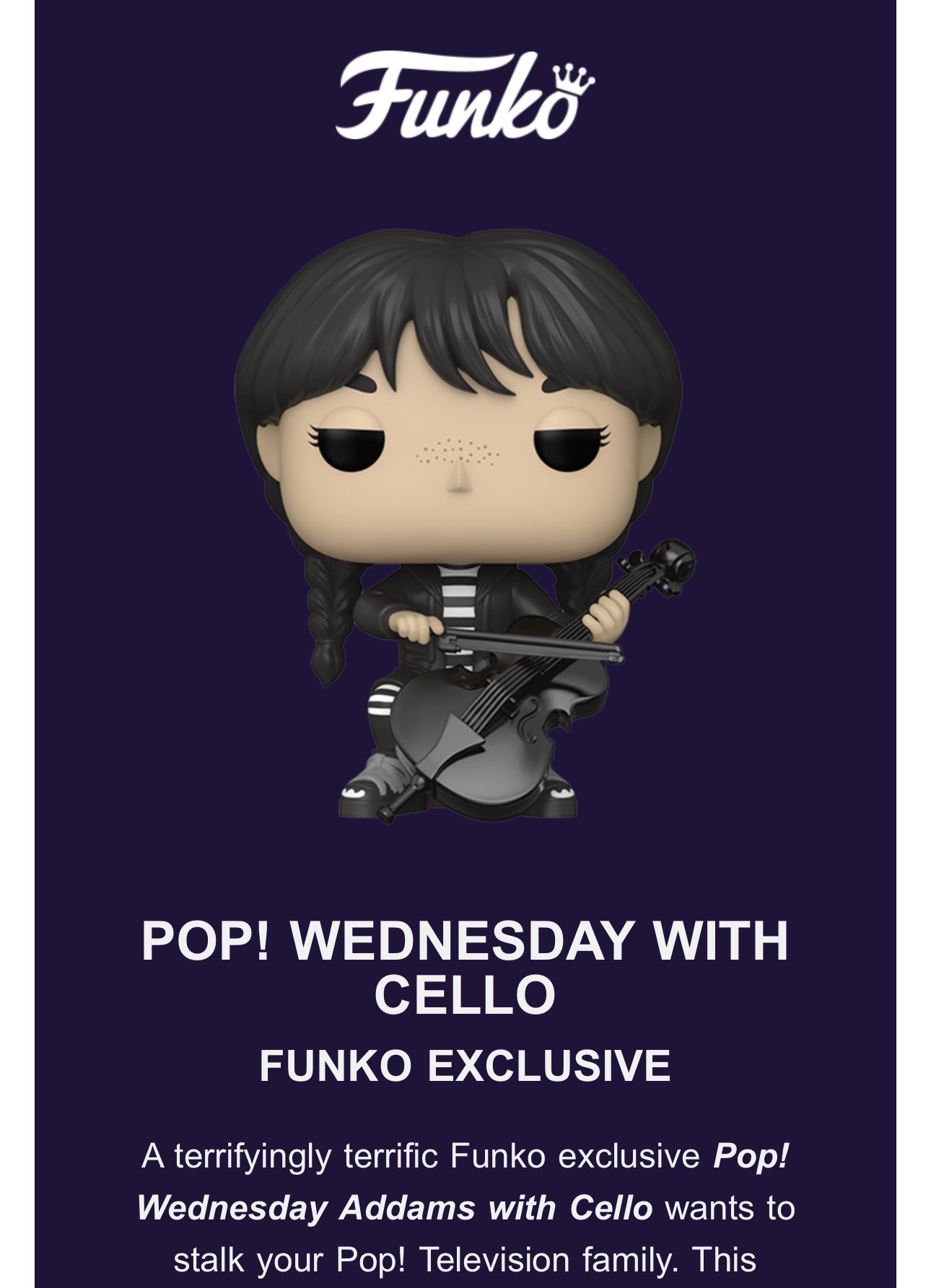 Funko The Addams Family POP Television Wednesday Addams Exclusive