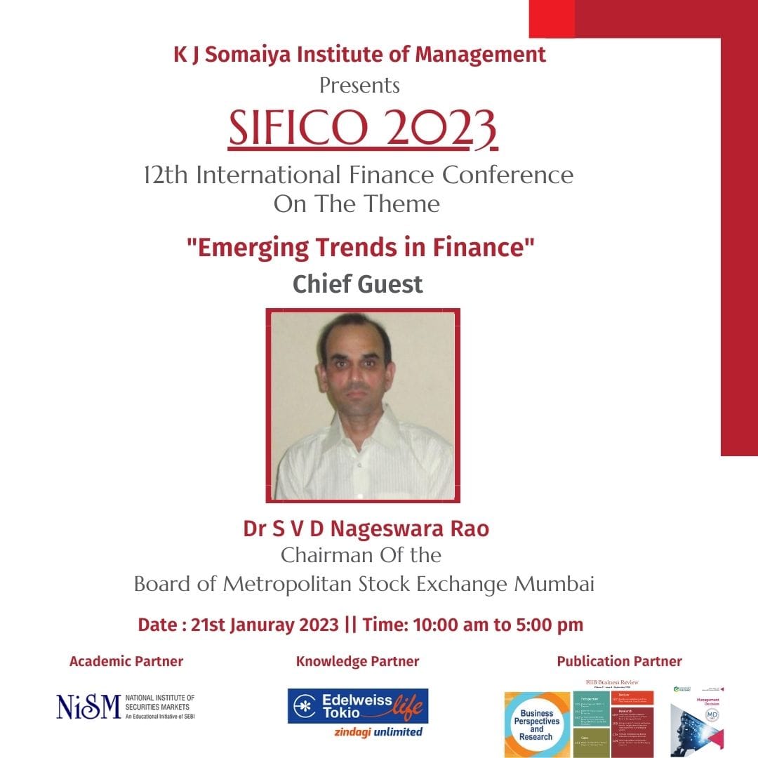 finstreetkjsim's tweet photo. We at Finstreet are thrilled to announce the Chief Guest for the event
✨ SIFICO 2023 ✨
Dr. S V D Nageswara Rao
(1/3)
#international #finance #conference #SIFICO #financeinstitue #finstreet #innovation #financialmarkets https://t.co/Lp2UmPfzuy