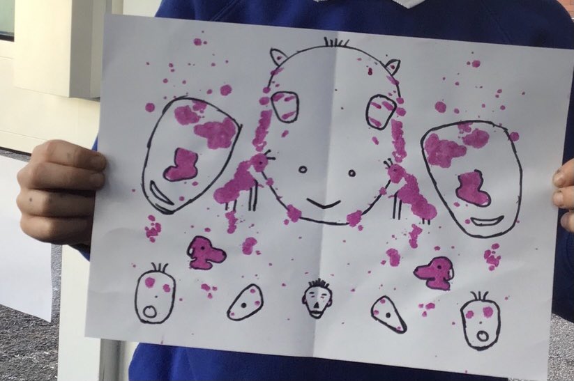 Art work inspired by Rorschach. Year 5 created symmetrical abstract images. Great work. <a href="/MissBThomas_/">Bryony Thomas</a> <a href="/MrsLucyWilliams/">Lucy Williams</a> <a href="/tinkerbellwrox/">Tinkerbell</a> #wroxhamart