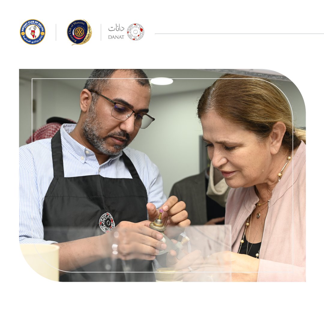 Danatinstitute's tweet photo. كان من دواعي سرور “دانات” أن تستضيف أعضاء أندية الروتاري في البحرين، حيث استمتعوا بجولة في المعهد والعرض التقديمي المقدم من الرئيس التنفيذي للمعهد، مع جلسات تتمحور حول المجوهرات وقطع وصقل الأحجار الكريمة.
#Danat #DanatBahrain #DanatInstitute #Bahrain https://t.co/L1qohYsMxz