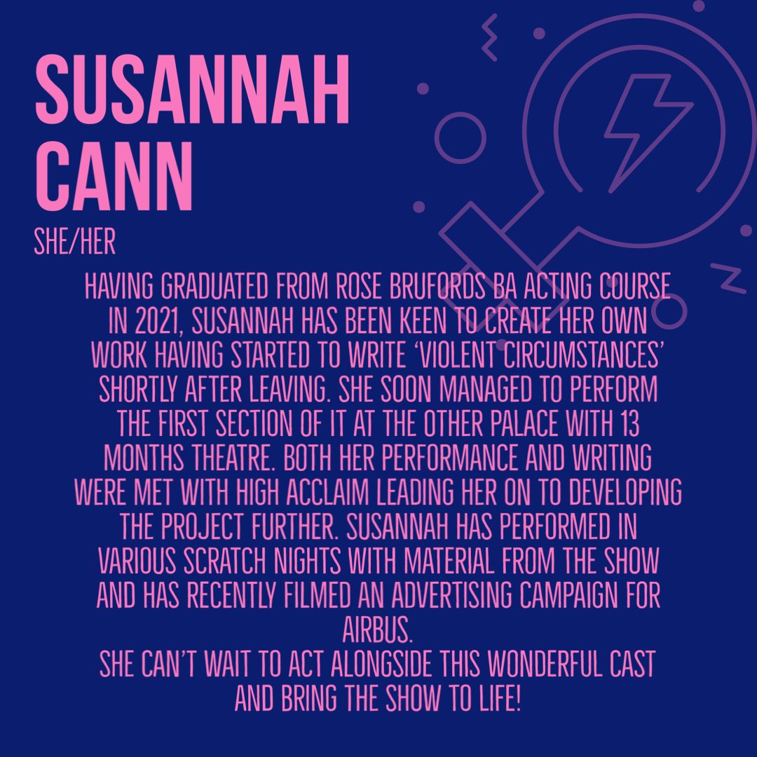 Meet the fantastic cast of our upcoming show, Violent Circumstances! Come see the amazing <a href="/PhoebeShepherd0/">Phoebe Shepherd</a>, <a href="/LiskAnnabel/">Annabel Lisk</a>, <a href="/Cat_Thomas___/">Cat Thomas</a> and <a href="/susannahlcann/">Susannah Cann</a> perform on 23rd &amp; 24th Feb at the <a href="/BETCamberwell/">Blue Elephant Theatre</a> !!
