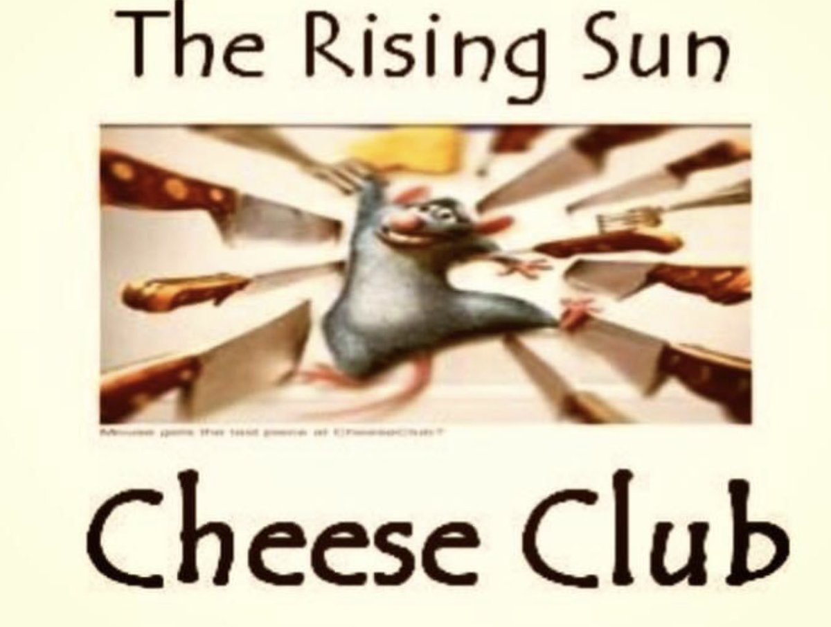 TheRiserBerko's tweet photo. CheesClub this Saturday 4pm
You bring 200g of un/usual cheese & £1, all the cheese is pooled, your £1 gets you butter, biccys, bread & pickles, then you get to dig in!
#tryanuary #CheeseClub #pubs #useyourlocal https://t.co/XrT3mJeYoI
