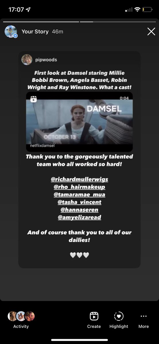 AmyElizaRead's tweet photo. What I was up to for some of last year for @netflix 🥰🖤what an incredible opportunity it was!! Can’t wait to see everyone’s hard work #film #filming #makeup #netflix #damsel #milliebobbybrown https://t.co/b169aGnj4V