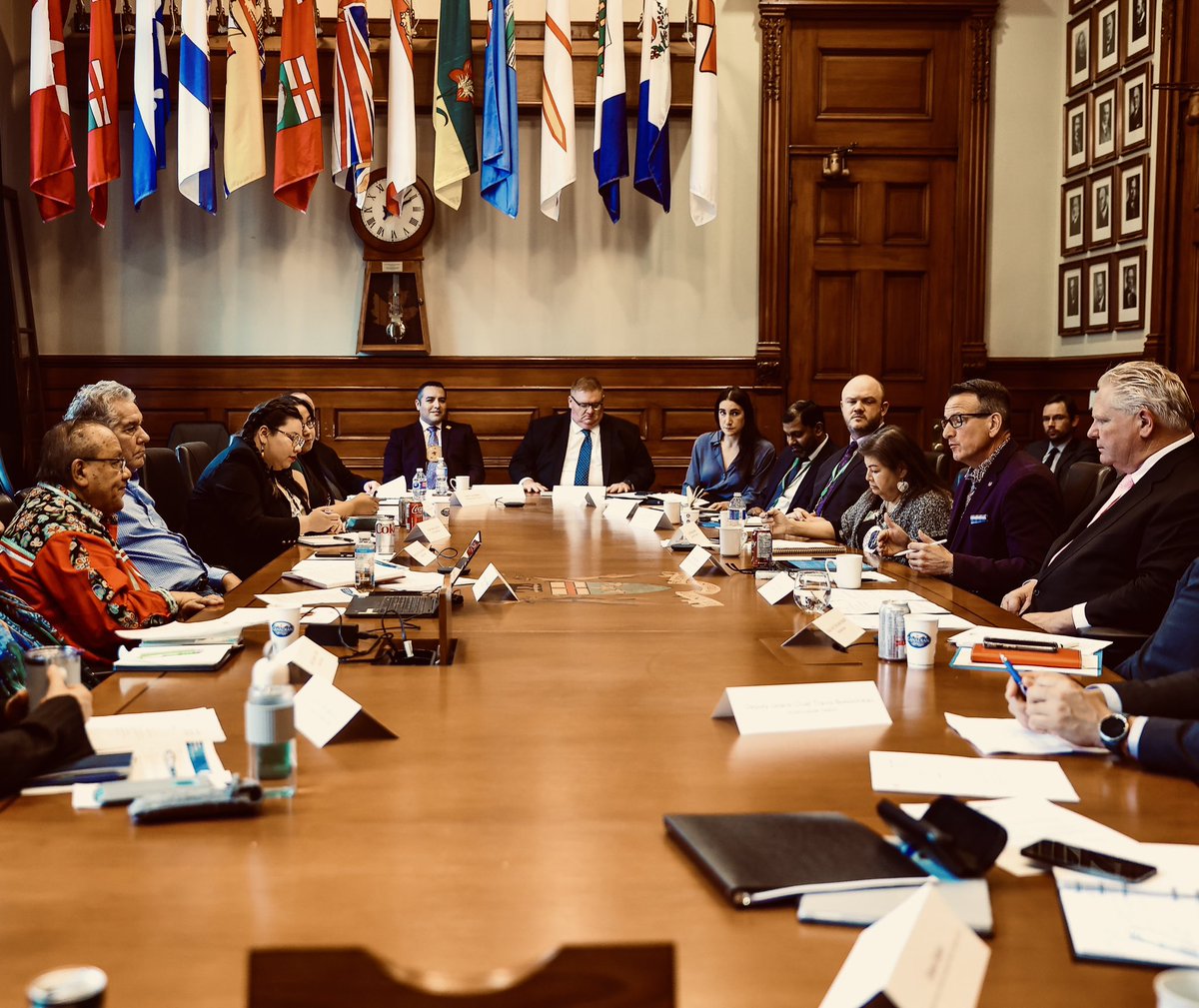 Graydonthempp's tweet photo. I was happy to join Premier @fordnation & Minister @GregRickford in meeting with @ChiefsofOntario.
We had a productive dialogue about how we can advance shared priorities for #FirstNations in #ParrySound-#Muskoka and across the province.
.
#onpoli #ontario #chiefsofontario https://t.co/4QoCkoNb52
