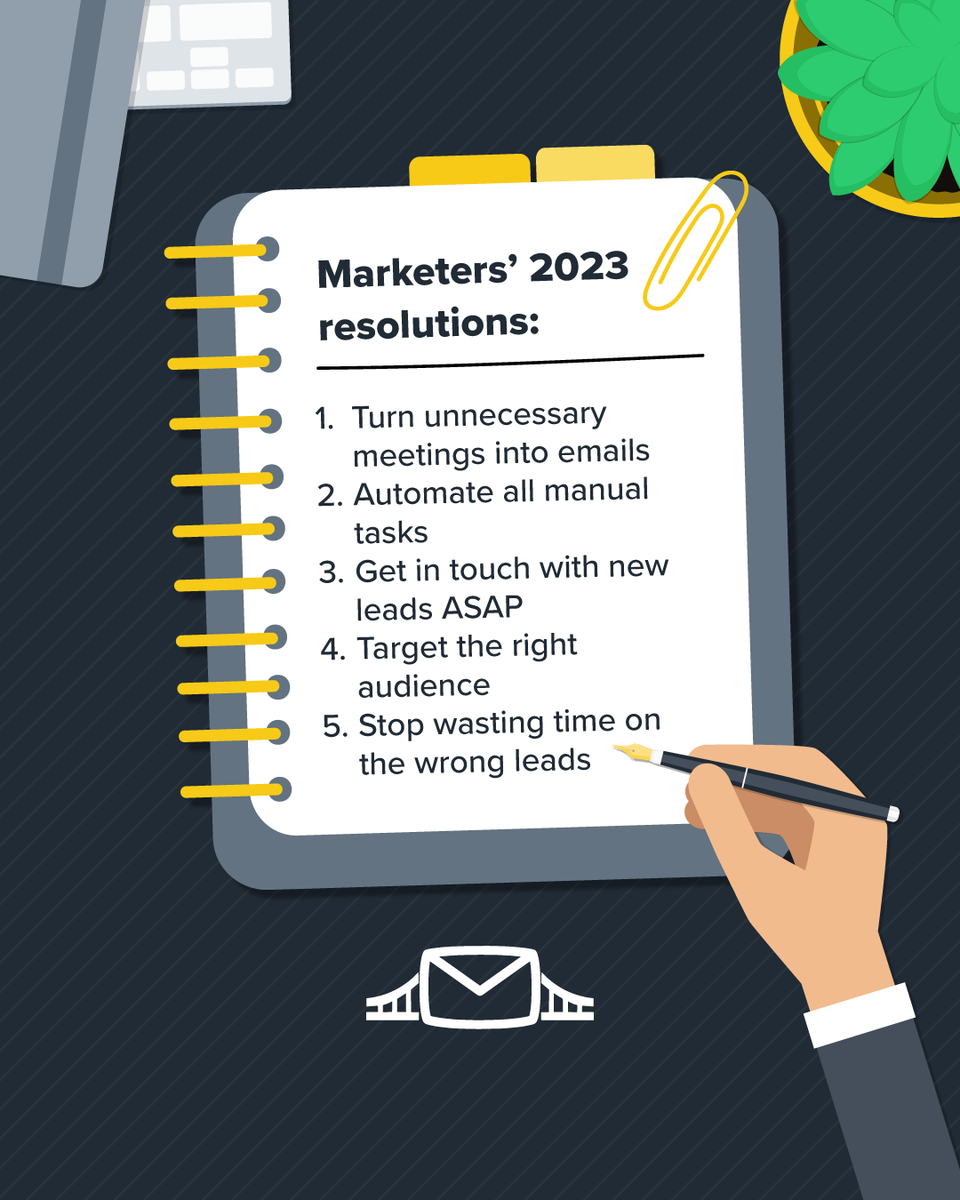 LeadsBridge can help you achieve all of this. Except for #1. That is all you. 🙃

What is your resolution for 2023? Let us know in the comments below! 👇

#leadsbridge #newyear #newyearsresolution #resolutions #newyearsresolutions