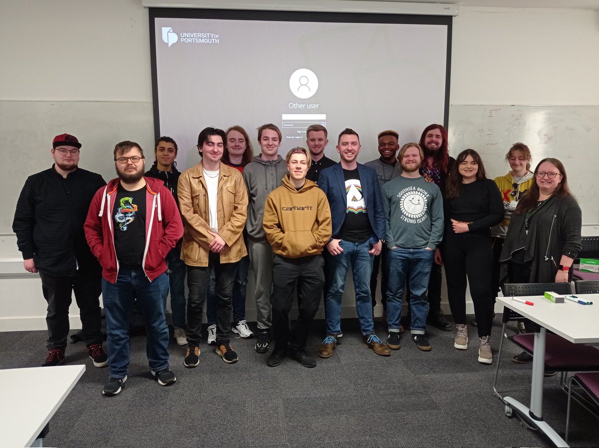 Amazing day chatting with the students and faculty staff at @portsmouthuni, specifically with the Games Production focussed people, including a great 2 hour discussion on making the team your product. Thanks to the amazing CSR team at @CAGames for organising ❤️