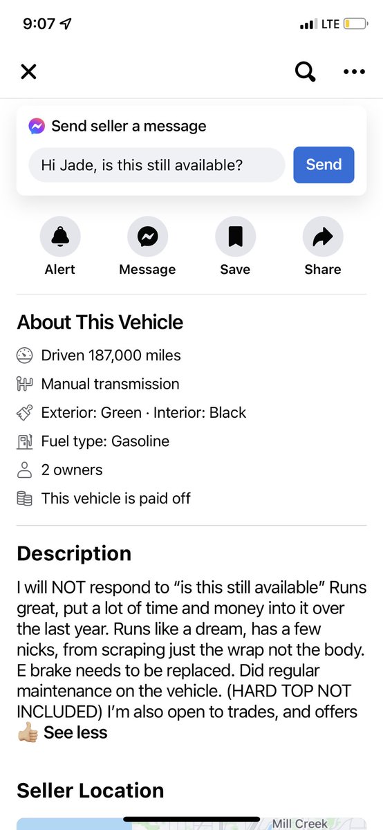 9k for a KBD miata, almost 200k miles with shit wrap. 😂 no hardtop.