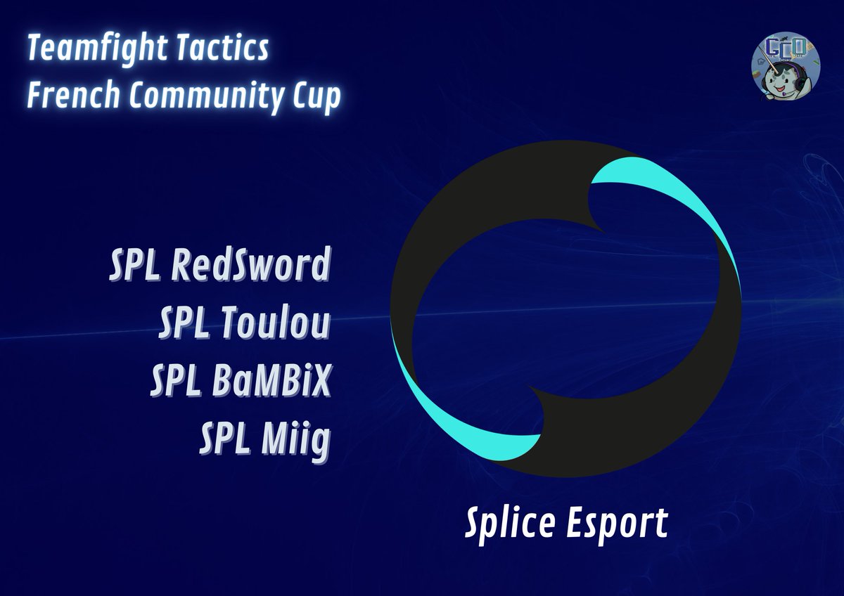 🏆 Teamfight Tactics French Community Cup 🏆

<a href="/spliceesport/">𝙎𝙥𝙡𝙞𝙘𝙚 𝙚𝙨𝙥𝙤𝙧𝙩</a>, c'est une équipe avec de la détermination et qui va tout donner pour gagner cette cup !

#FCC