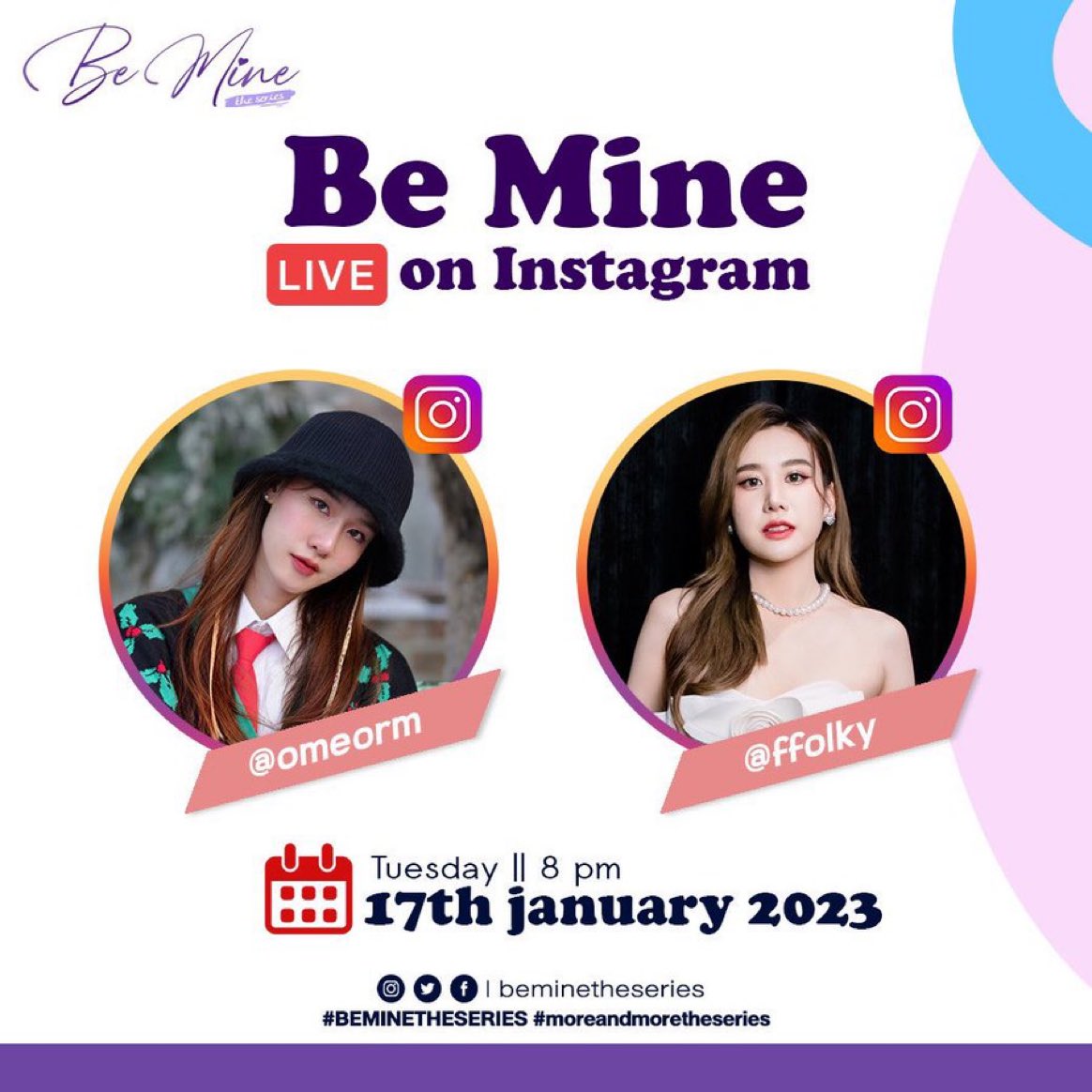 centuber_'s tweet photo. 17 JAN 2023 -  Be Mine Instagram live : Orm x Folk (แก้ไข)

💐 https://t.co/FIryegPdaV

#BEMINETHESERIES 
#moreandmoretheseries
#omeorm #ffolky https://t.co/nc3ZOQOVPv