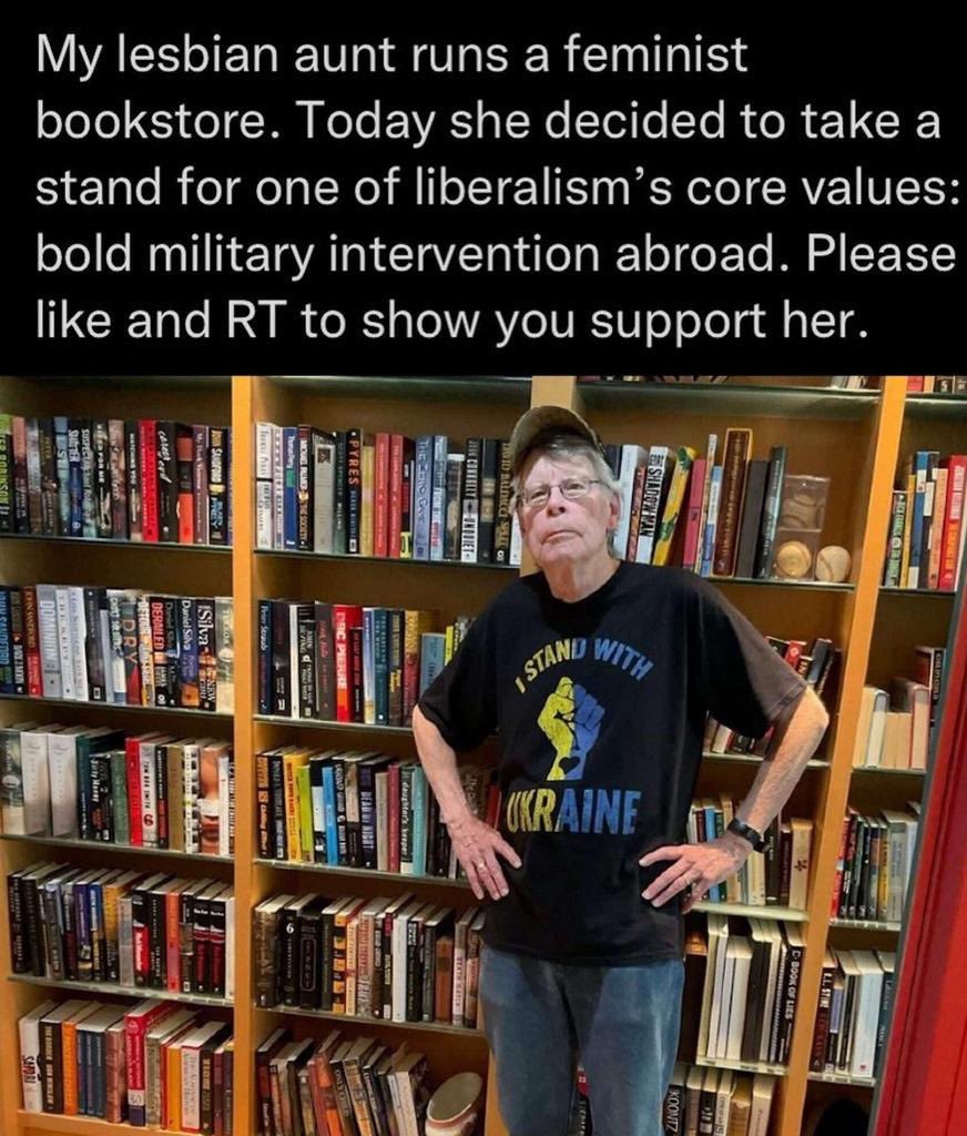 <a href="/StephenKing/">Stephen King</a> 🇺🇦✊🏼🏳️‍🌈