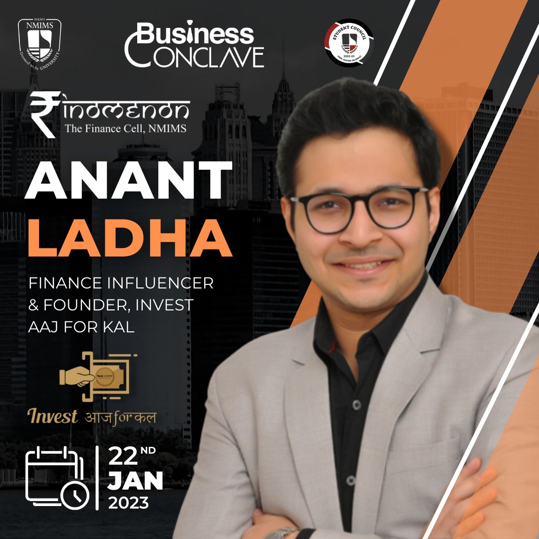 nmims_finomenon's tweet photo. Finomenon is extremely honoured and thrilled to have @anantladha25 for our Business Conclave 2023. 😃

Don’t forget to join us on 22nd January at 9 am to catch him live! ⏰ https://t.co/w3yrlLjb4o