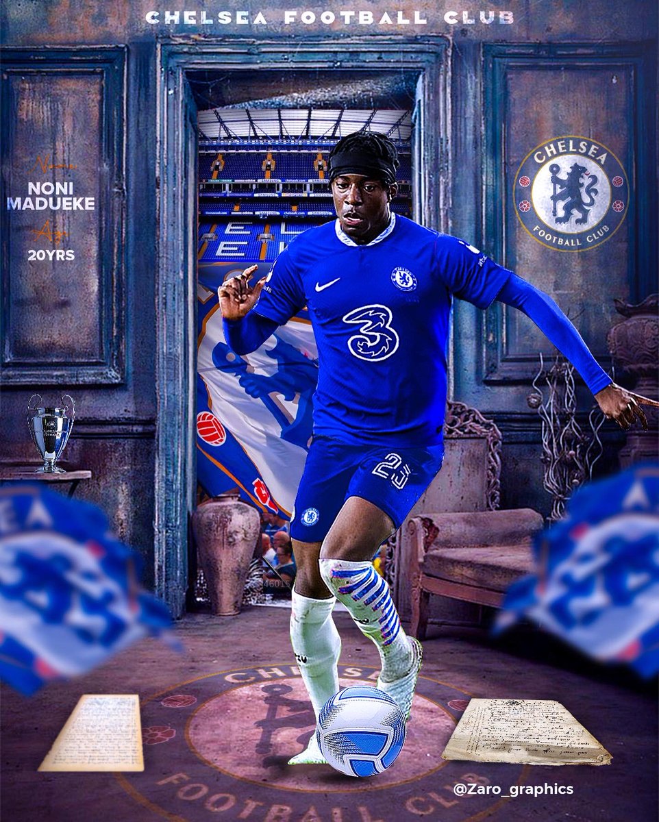 Zaro_graphics's tweet photo. I made a kitswap for Chelsea’s new target @nonzinoo10 

Let me know your thoughts about this poster!
I’m open for commissions and collaborations

#noni #nonimadueke #chelsea #psv #psveindhoven #footballposters #engagement #digitalmarketing #maduekefan #commissionsopen https://t.co/HsfO9vKGRG