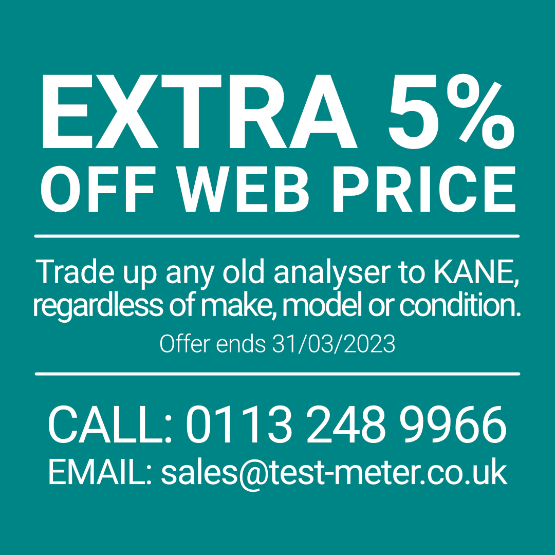 Out with the old, in with the new 🎉

Trade up your old flue gas analyser for a brand-new <a href="/kaneanalysers/">KANE</a> one &amp; get an extra 5% discount off our web price!

Get in touch:
☎️ T: 0113 248 9966
✉️ E: sales@test-meter.co.uk

Learn more: bit.ly/3waALjU

#KaneTradeUp