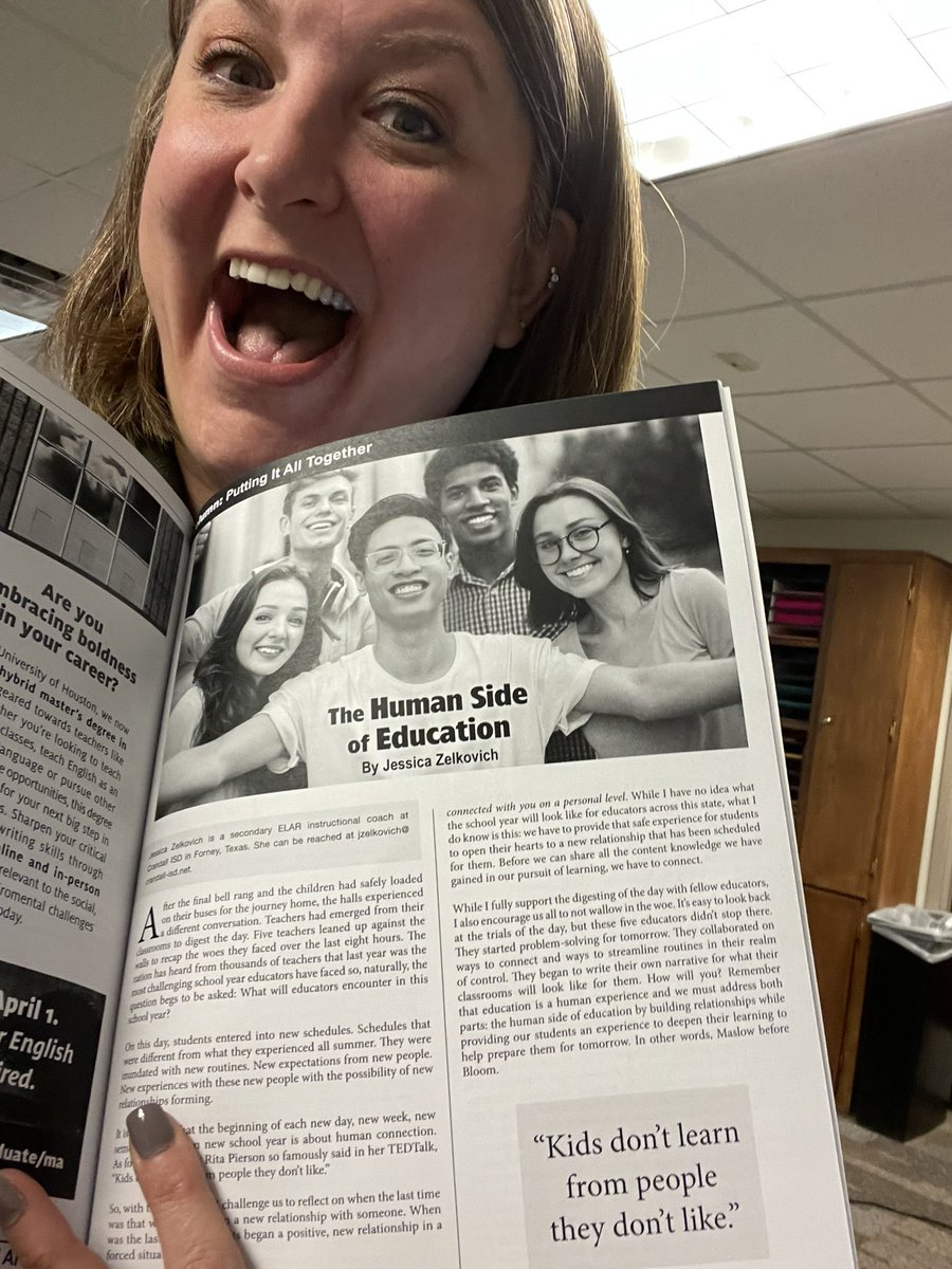 Being able to assist great educators to reflect and grow is a daily privilege for instructional coaches. But being able to spread that message to Texas English educators is a highlight for sure!