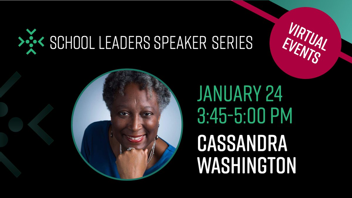 School leaders and aspiring school leaders are invited to our upcoming virtual School Leaders Speaker Series talk on January 24 featuring inspiring author, coach and educator Cassandra Washington. Register today ➡️ bit.ly/3VTBUHm #abed