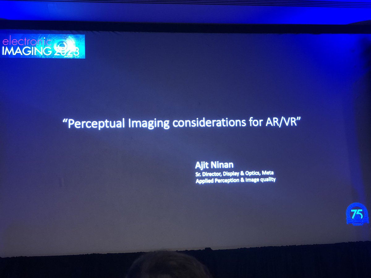 SDnAconf's tweet photo. First presentation today is a Keynote by Ajit Ninan from Reality Labs at @Meta on Display Considerations for AR/VR Systems
@ElectroImaging @ImagingOrg https://t.co/Jg4DdhTnSd