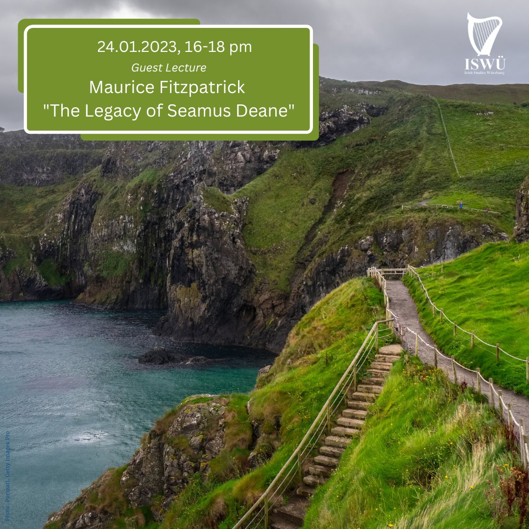 irishstudieswue's tweet photo. 📚 Guest Lecture: Maurice Fitzpatrick, "The Legacy of Seamus #Deane"
24.01.2023, 16:00 - 18:00 pm
‼⏰To participate send us an email at: irishstudies@uni-wuerzburg.de
Find more information in the #ISWÜ website: https://t.co/T67Cdy859m https://t.co/1lY1WjsDIk