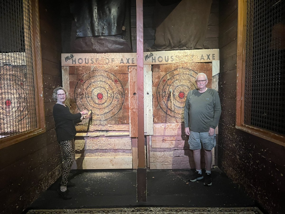 Axe throwing: grandparent approved