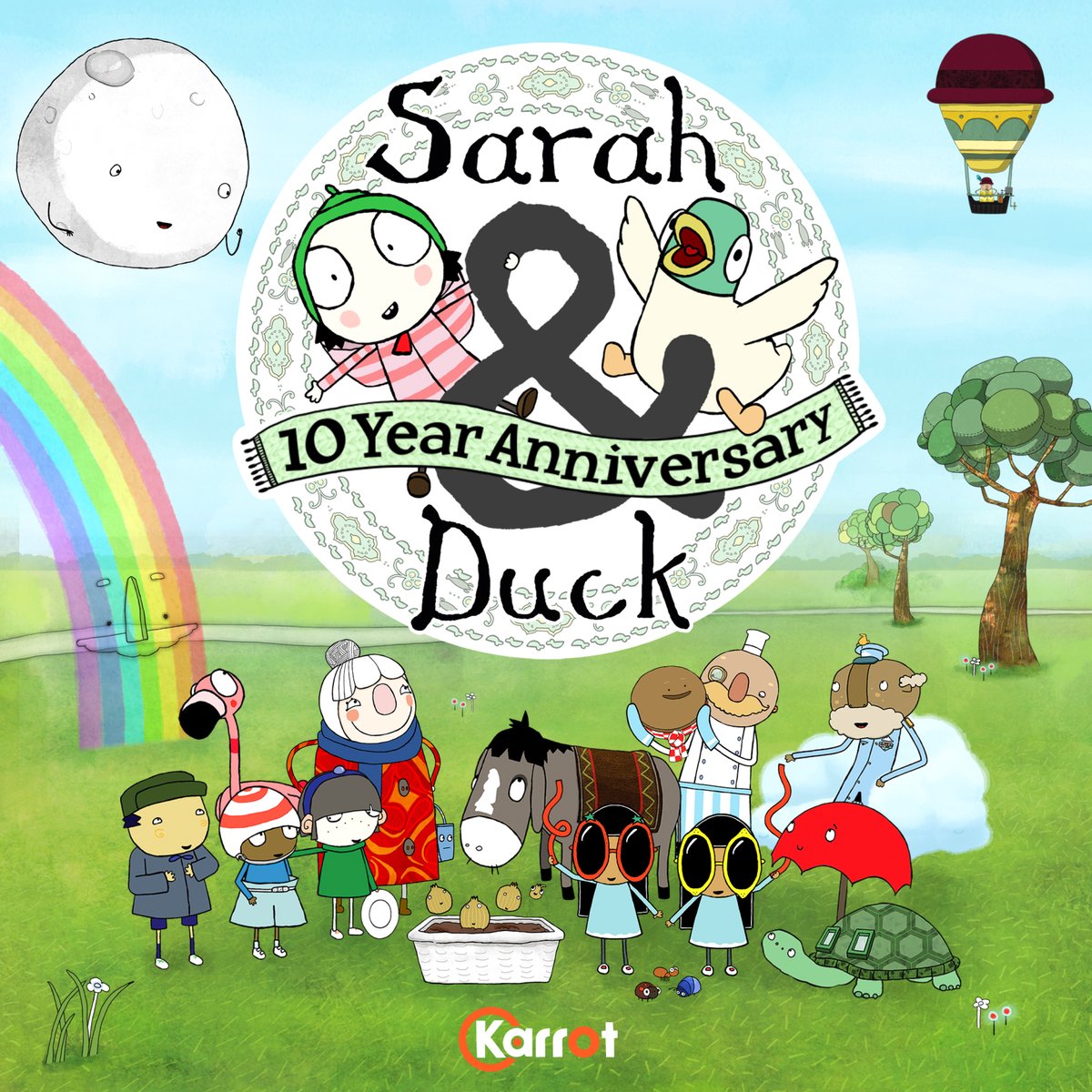Sarah_and_Duck's tweet photo. Next month will be #SarahAndDuck's 10th Anniversary!! We have lots of exciting things coming your way this year, so keep your eyes peeled across our social media accounts! QUAAACK!!! 🦆🥳 https://t.co/sT1zrXpGAg