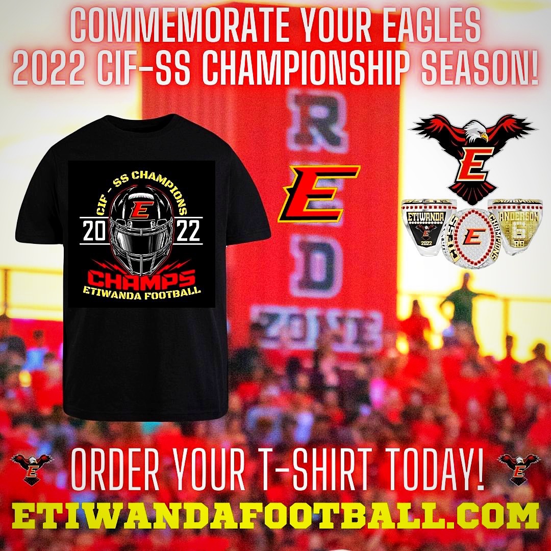 Etiwanda High Football (@etiwandafb) on Twitter photo Selling like crazy! Don’t be left without one. Ordering deadline is WEDNESDAY, 1/25/23. 😎❤️🦅🏈👍🏼
<a href="/EtiwandaFB/">Etiwanda High Football</a> <a href="/EHSAthletics/">Etiwanda Athletics</a> <a href="/asbEtiwanda/">Etiwanda Activities</a> <a href="/EtiwandaRed/">Principal Wolfe</a> @EHS_Achievement <a href="/EHSAchieve/">Julie</a> <a href="/LinkCrew_EHS/">Etiwanda Link Crew</a> Selling like crazy! Don’t be left without one. Ordering deadline is WEDNESDAY, 1/25/23. 😎❤️🦅🏈👍🏼
<a href="/EtiwandaFB/">Etiwanda High Football</a> <a href="/EHSAthletics/">Etiwanda Athletics</a> <a href="/asbEtiwanda/">Etiwanda Activities</a> <a href="/EtiwandaRed/">Principal Wolfe</a> @EHS_Achievement <a href="/EHSAchieve/">Julie</a> <a href="/LinkCrew_EHS/">Etiwanda Link Crew</a>