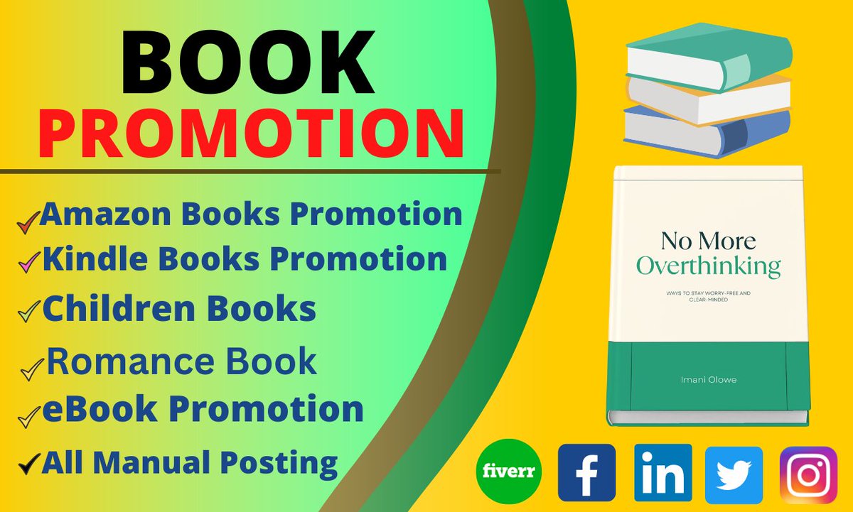 MAshik56's tweet photo. https://t.co/sUYFmmbtP5
I am a professional book promotion specialist. I do book marketing for people all over the world. I will be able to quickly increase the sales of your book and promote it among real book lovers. With proof of my work skills, I will be able to work on yours https://t.co/8Igj38hozf