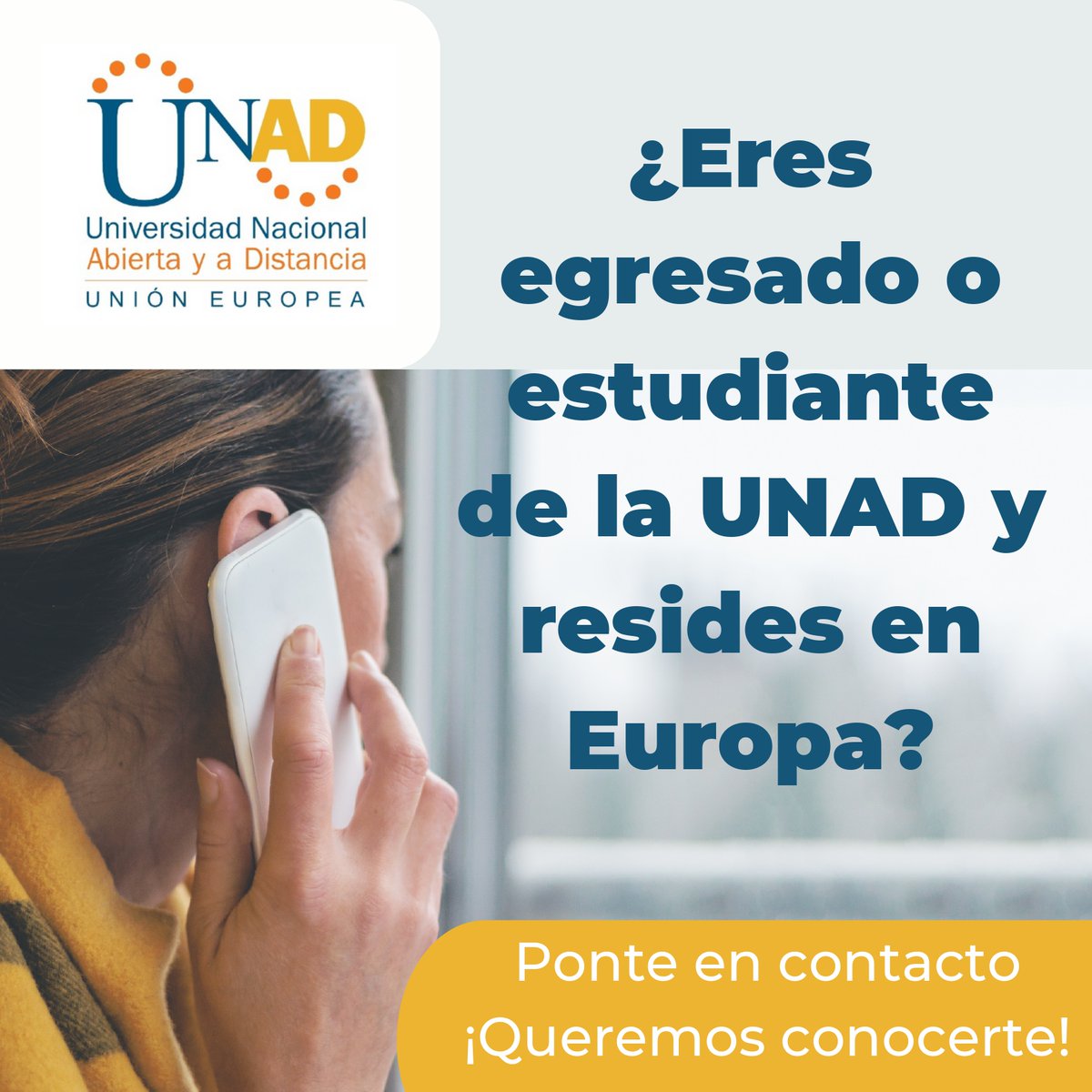UNADUnionEuropa's tweet photo. Si quieres formar parte de la comunidad de estudiantes y egresados unadistas en Europa, contáctanos en:
unad.unioneuropea@unad.edu.co
+34 689053120
#unadistas #pertenencia #comunidad https://t.co/FbsP7lChJN