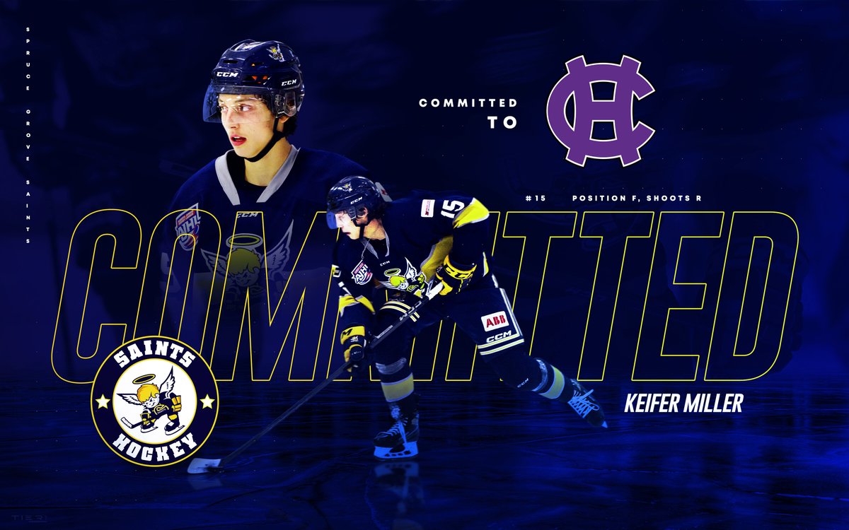 COMMITMENT ALERT!

We are proud to announce rookie forward Keifer Miller has committed to the College of Holy Cross Crusaders!

Join us in congratulating Keifer and his family on his commitment.

Read more here --&gt; sprucegrovesaints.ca/keifer-miller-…

#AJHL | #SaintsNation | <a href="/HCrossMHockey/">Holy Cross M. Hockey</a>
