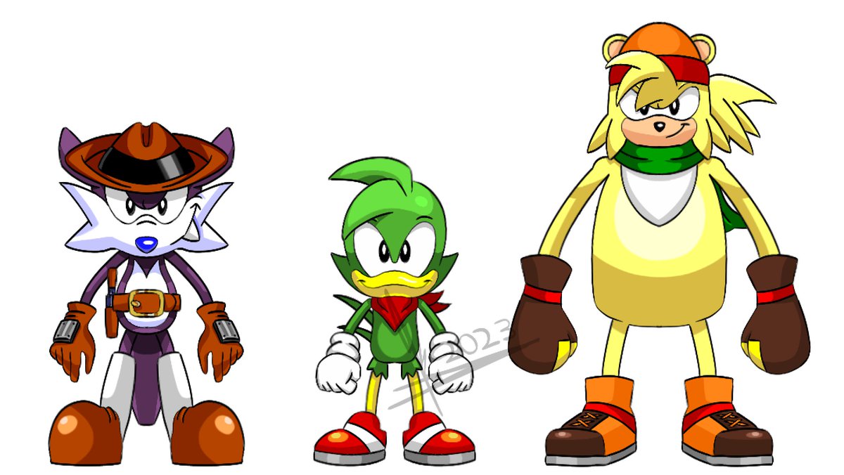 UID50871707's tweet photo. This is actually kinda old, I can't believe I haven't posted it till now haha :) 
.
.
#sonicthehedgehog #sonicfanart #classicsonic #fangthesniper #nacktheweasel #beanthedynamite #barkthepolarbear #art #myart #digitalart #fanart #sonicmania #sonicthefighters #sonicroboblast2 https://t.co/QFytax9eaq