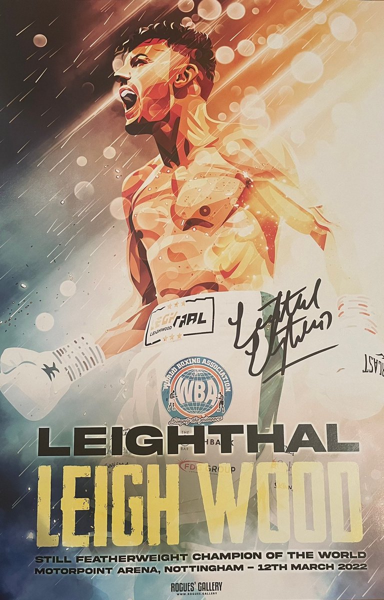 RICO_Boxing1's tweet photo. 🗣️ 𝗪𝗜𝗡 a signed A3 Leigh Wood poster 🤩

- 𝗠𝗨𝗦𝗧 be following @RICO_Boxing1 
- 𝗠𝗨𝗦𝗧 retweet this tweet 

Winner announced on February 20th after @itsLeighWood’s world title defence against Mauricio Lara in Nottingham 🌳🏹 #WoodLara #Competition #Giveaway https://t.co/RU7Ik0xNJ7