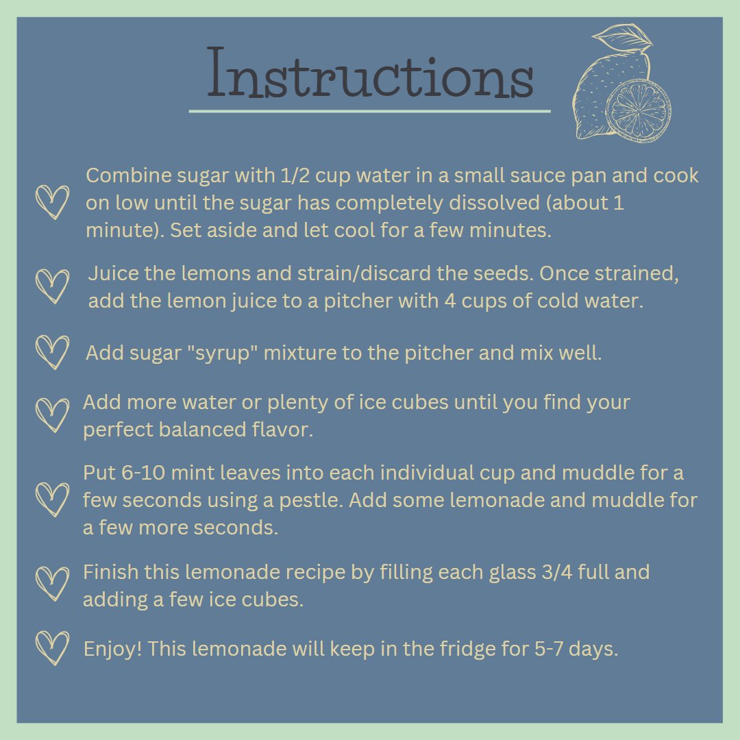 Simply the ZEST ! Just because it's January, doesn't mean you can't enjoy some fresh, minty lemonade! It's simply MINT to be! 🍋 #instagood #mint #lemonade #love #ourfavorite