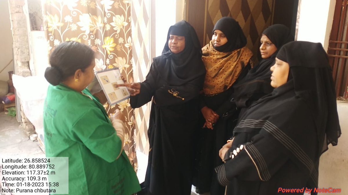 Community awareness by BCCF for appropriate behaviour of Dengue and Malaria during H.H.visit at Purana chabutra, Lucknow.