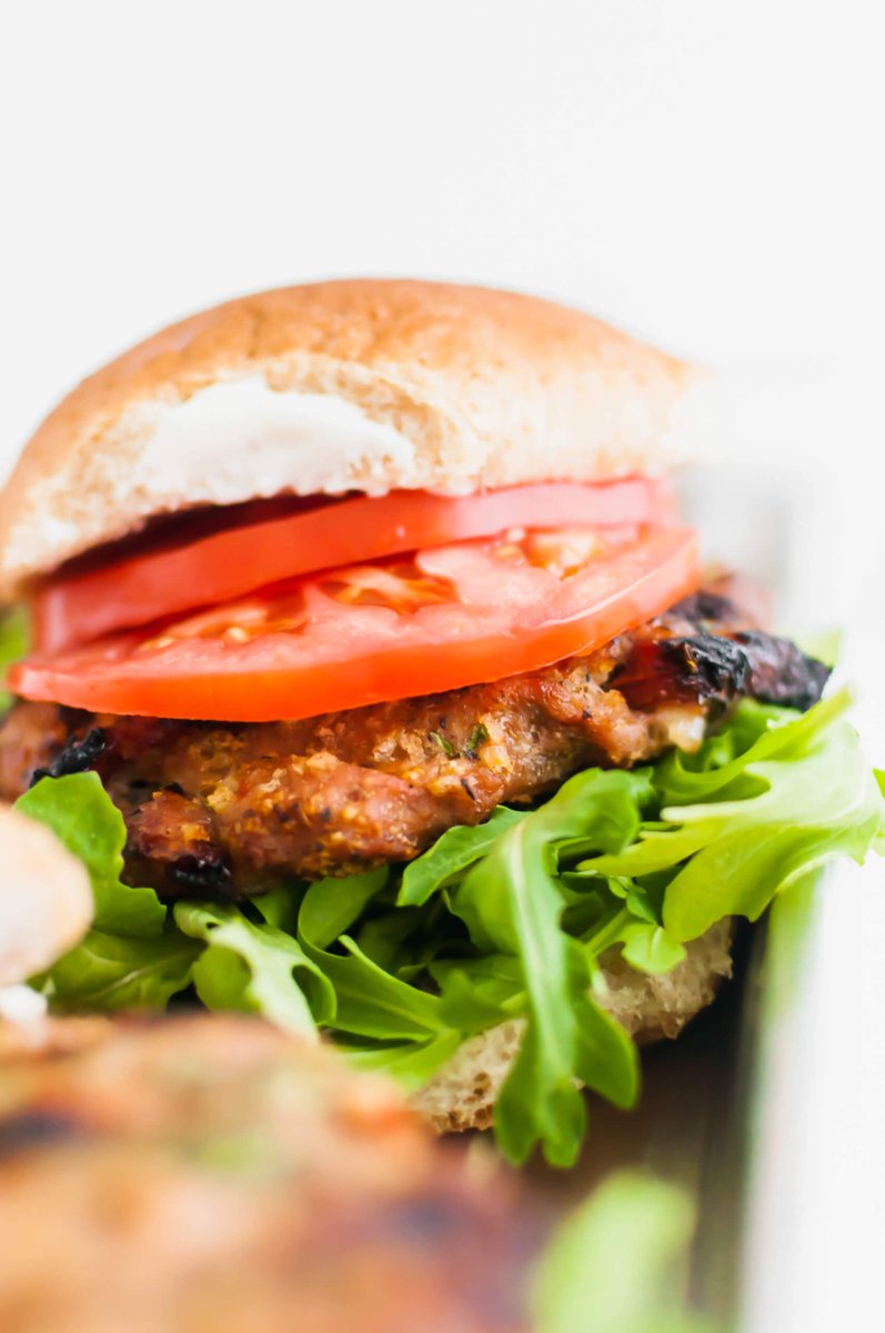 Fire up the grill for some tasty Herb Turkey Burgers. With chopped shallots and sun-dried tomatoes in the mix, these burgers are far from boring. A hearty and lean option to keep grilling season going all year round. #Recipe 👉 loom.ly/29-YMAo