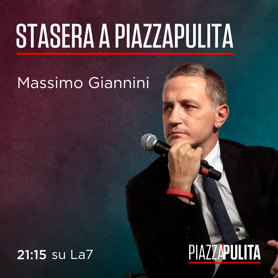 PiazzapulitaLA7's tweet image. Tra gli ospiti di #Piazzapulita stasera: Massimo Giannini.

@MassimGiannini

21.15, La7