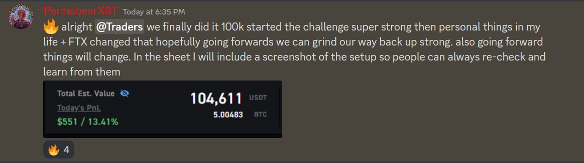 permabearXBT's tweet image. [HUGE GIVEAWAY]
🔥COMPLETED THE 2-100K CHALLENGE🔥

as a token of appreciation I am giving away another lifetime free membership of the group worth at least a few thousand. 

RULES: just RT &amp;amp; Like 🤝🫡