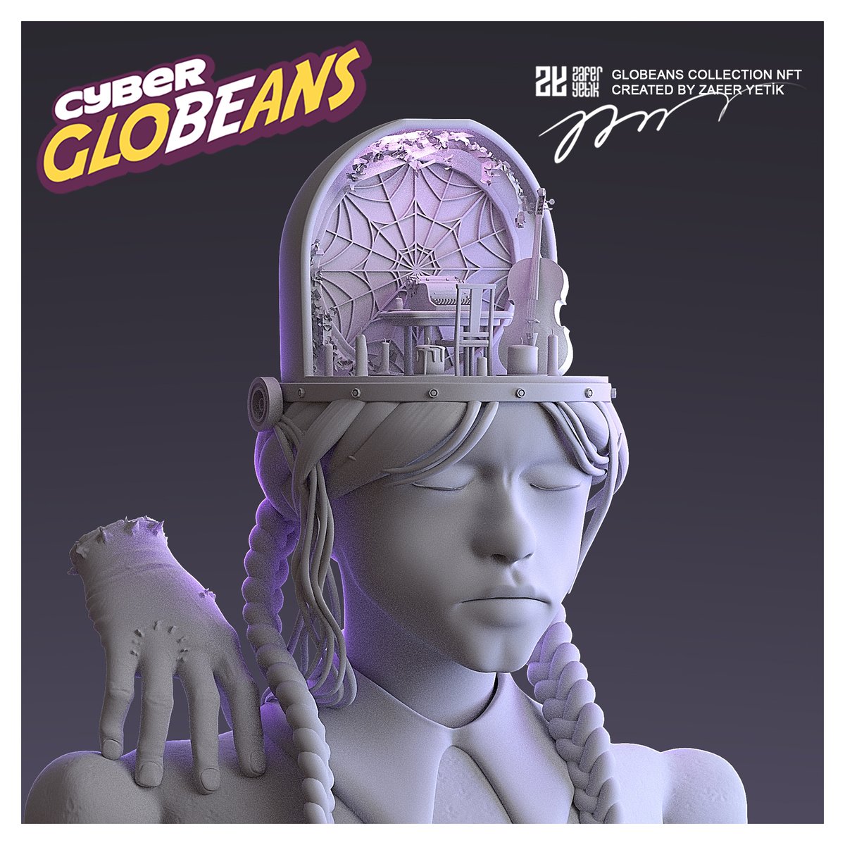 All cyber globean works are 3D and 1/1 specially designed.Cyber Globeans #084 on <a href="/opensea/">OpenSea</a> 🖤🤍

👇Link 
opensea.io/assets/ethereu…

#NFTs #NFTcollection #NFTCommunity #wednesdayaddams #Wednesday