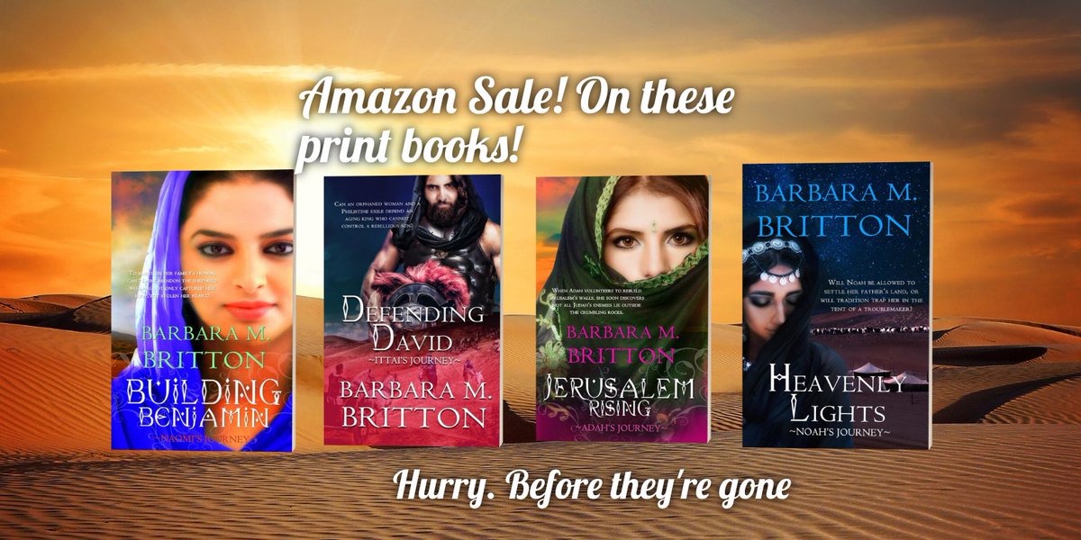 BarbaraMBritton's tweet photo. Amazon is running a few of my paperbacks on sale.
Do you like #BiblicalFiction?
Bringing little-known Bible stories to light.
#Bible #amreading #inspirational #pricebreak #Sales #ilovebooks #christianfiction #HistoricalFiction
https://t.co/kyGsaOw614 https://t.co/UTGozn9vxF