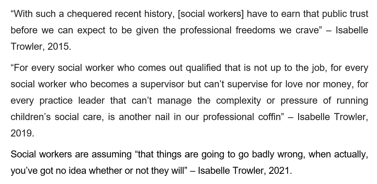 JoeEHanley's tweet photo. While we are often told (without evidence) that there's a a negative public perception of social workers, I think we should be far more concerned with the negative perception held by many in policy making circles, often the same people telling us how negative the public are! https://t.co/NFERI7k9Up