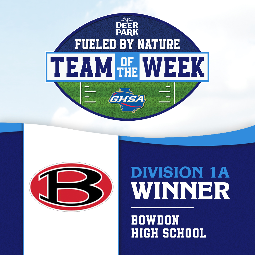 OfficialGHSA's tweet photo. Congratulations 🏈  @bowdonrecruits for being named 1A @DeerParkWTR Fueled by Nature Team of the Year! https://t.co/5qVUgzzJGw