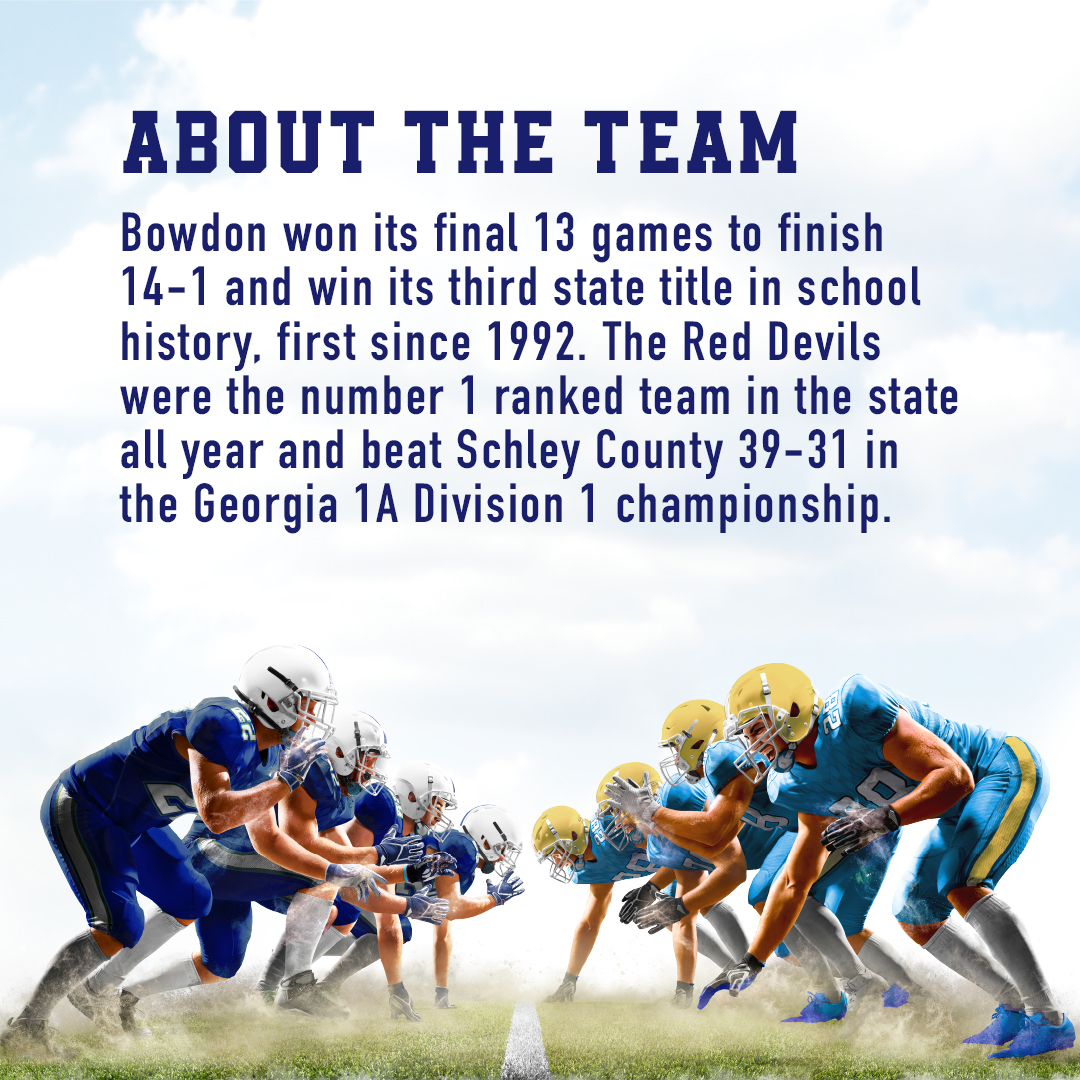 OfficialGHSA's tweet photo. Congratulations 🏈  @bowdonrecruits for being named 1A @DeerParkWTR Fueled by Nature Team of the Year! https://t.co/5qVUgzzJGw