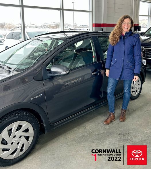 ToyotaCornwall's tweet photo. ongratulations to Maryse Plourde for finding and taking delivery of a 2018 TOYOTA PRIUS C.  
Thank you for choosing a Toyota,
Tom Everson
eMail: tom@tomeverson.com
Cornwall Toyota
1875 Brookdale Avenue
Cornwall, Ontario. K6J 5X6 CANADA
(613) 932-1106
https://t.co/Ka5msYuqkO https://t.co/dp85AlafsU