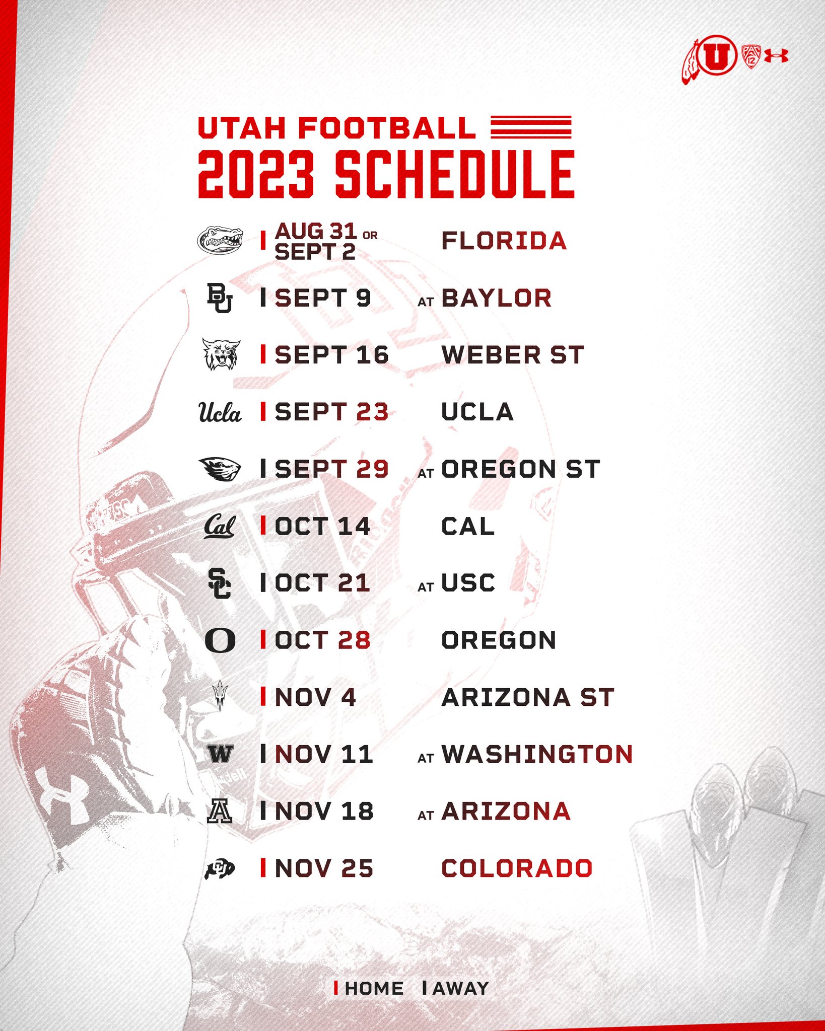 Utah Football on Twitter "𝟮𝟬𝟮𝟯 𝗦𝗖𝗛𝗘𝗗𝗨𝗟𝗘 ‼️ https//t.co/SXI5f4Rvpv