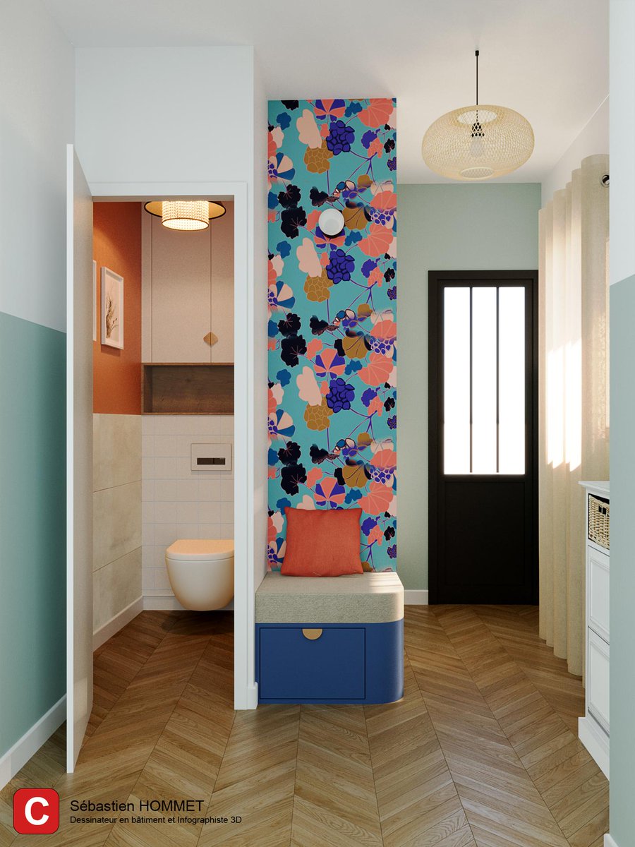SebastienHommet's tweet photo. Visuels 3D - Rénovation d'une entrée et d'un wc par @VP Agencement Décoration
#architectedinterieur #3d #3Drender #amenagementinterieur #design #3dsmax #corona #interiordesign #architecture #entree #wc #renovation #dessinateur #maitredoeuvre #decorateur #amenagement #cadview https://t.co/A7cGxKyCDy