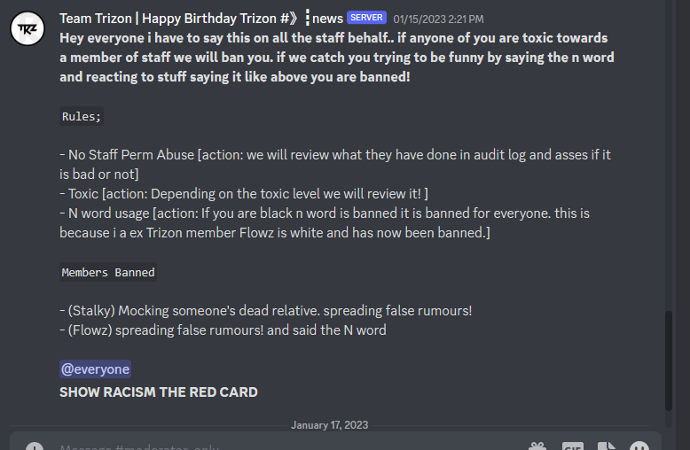 FlowzTrz's tweet photo. accusing my race I'm black and its my speech at the end of the day i said the n word before the rule was up you know hyper personaly ill do anything for trizon i dont break rule unless i have to i wasn't spreading rumors your a liar that said you were gonna give me a shoutout https://t.co/xuCAjJoH8h