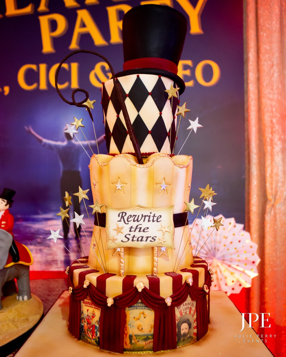 JuliePerryEvent's tweet photo. This is the Greatest Show! 🎂
#julieperryevents #birthdaycake #birthdaycakedesign #birthdaycakeinspo #rewritethestars #cake #birthdayparty #kidsbirthday #eventplanner #partyplanner #thegreatestshowman https://t.co/LkbLqnbGjS