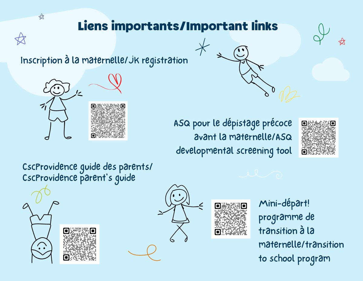 ✨N’oubliez pas que nos portes ouvertes pour les inscriptions à la maternelle auront lieu demain , jeudi le 19 janvier entre 18h et 20h00 ! 

Nous avons hâte de rencontrer nos futurs faucons 🦅

🏫Au plaisir de vous voir en grand nombre ! <a href="/CscProvidence/">Csc Providence</a> <a href="/MelissaStDenis5/">Melissa St-Denis Fraser</a>