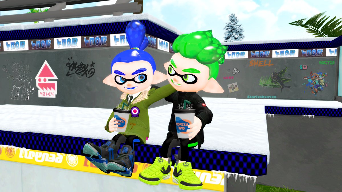 Azza_Darklord_5's tweet photo. Azza with his little bro Rokai
Azza is my splatsona - azul is his dark twin (story soon)
Rokai belongs to @Dakkuringu
I have included several friends hidden in the poster, if you see yourself/reference then :)
#splatoon #artwork #sfm #sfmartwork #sfmsplatoon https://t.co/ePNPRVsLza