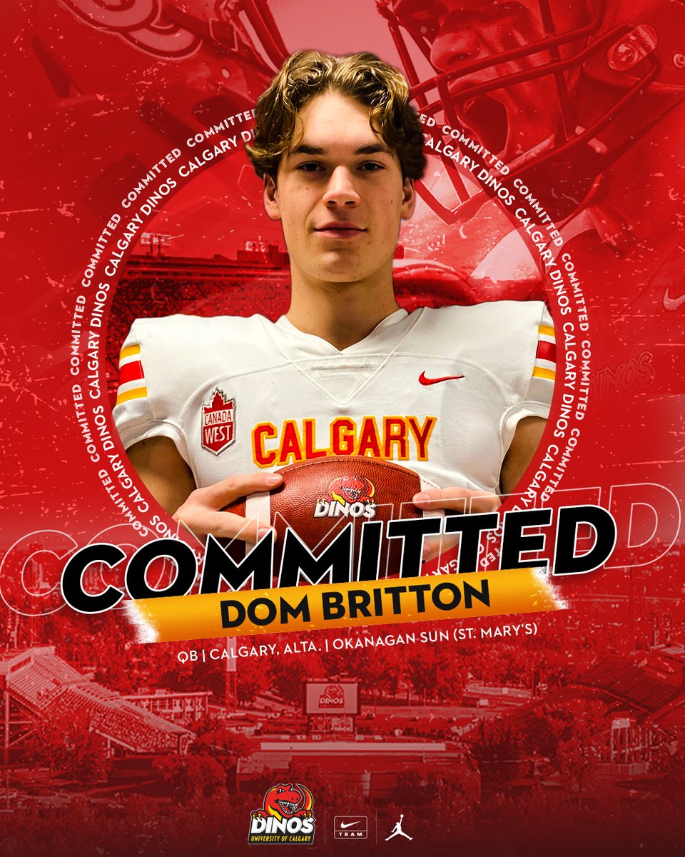 Dinos_Football's tweet photo. 🚨 𝗖𝗢𝗠𝗠𝗜𝗧𝗧𝗘𝗗 🚨

We are pleased to welcome national-championship-winning quarterback Dom Britton to the Dinos Family!

➡️ https://t.co/ecqArvKHi2

#GoDinos https://t.co/vgm5ABV8go